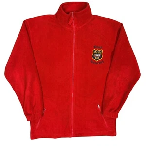 Suéter polar vintage años 00 TGI Oxford University cremallera completa rojo pequeño - Imagen 1 de 7