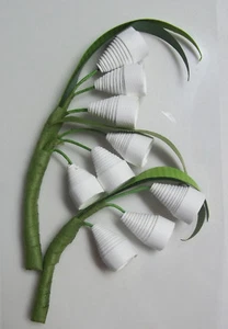 Quilled Lilies of the Valley Embellishments 2 Pieces Jolee's Boutique NIP - Picture 1 of 2