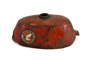 Original c. 1968-1971 Honda Z50A Mini Trail Gas Fuel Tank w/ Badges; Restoration - Picture 1 of 7