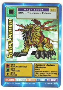 Digimon TCG ST-34 1999 Sableomon primera edición serie Digi-Battle 1 lámina ¡Excelente!! - Imagen 1 de 2