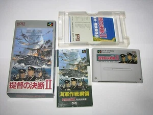 Teitoku no Ketsudan II 2 Super Famicom SFC Japan import Box manual map US Seller - Picture 1 of 12