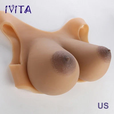IVITA 11XL 4100g New Design Realistic Full Silicone Breast Forms Lifelike Boobs - Image 1 of 4