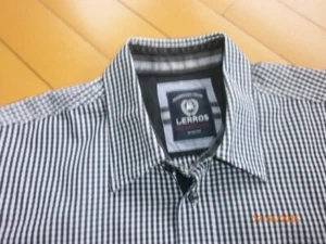 Designer Lerros Herren Hemd schwarz weiß kariert Gr. L - Bild 1 von 5