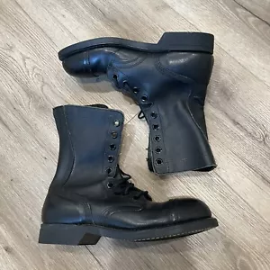 Biltrite Stiefel Herren 5 R 082 Kampf schwarz Leder mittlere Wade Schnürung EUC Militär - Bild 1 von 7