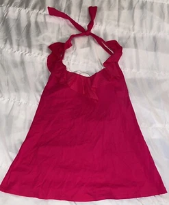 Chaps Ruffled Halter Swimsuit Tankini Top 6D 6 D Cup Pink (B3) - Picture 1 of 3