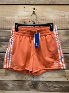 Adidas Originals Women's 3 STR Fleece Shorts Coral (FM2606) SH(S42T) - Picture 1 of 4
