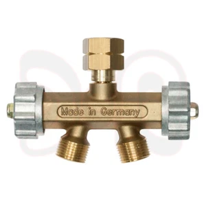 COWIK Doppelabzweigventil für Propan/Brenngas, 3/8" auf 2 x 3/8", Gasverteiler - Bild 1 von 1