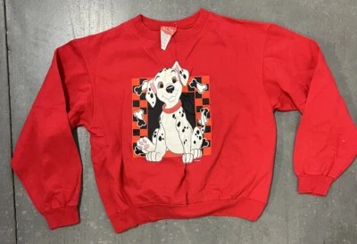 Vintage 90s Kids Youth, 101 Dalmatians Sweat Shirt, Size 12/14 - Image 1 of 4