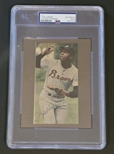HANK AARON Signed Magazine Photo-HALL OF FAME-MILWAUKEE BRAVES-PSA - Picture 1 of 6