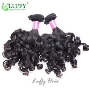 Bouncy Funmi Curly Human Hair Bundles Brazilian Hair Weave Weft Hair Extensions - Picture 1 of 8