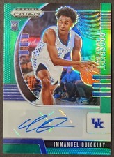 2020 PRIZM DRAFT PICKS PROSPECT AUTOGRAPHS IMMANUEL QUICKLEY GREEN PRIZM AUTO RC