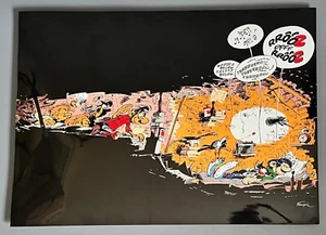 FRANQUIN - GASTON- PLAQUE EMAILLEE LA GROTTE AUX ARCHIVES - COUSTOON - 2013 - Picture 1 of 6