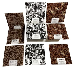 Animal Print Fat Quarter Fabric Bundle 18"x21" Cotton Leopard Zebra Set of 9 - Picture 1 of 11