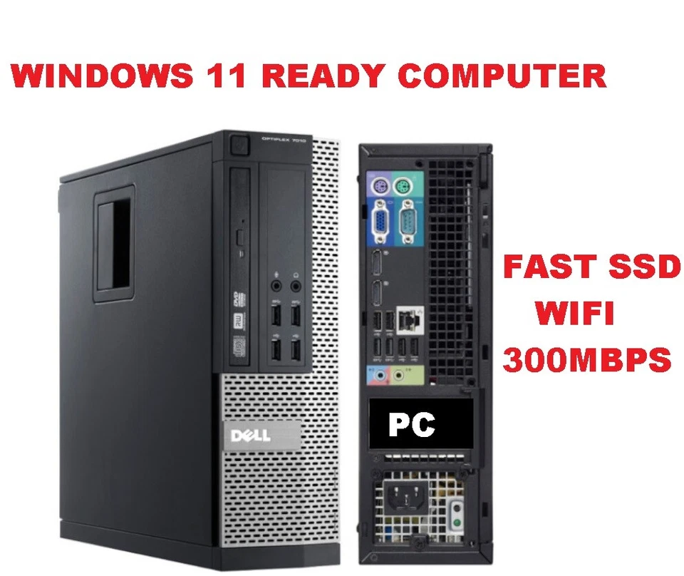 Dell Optiplex 7010 /7020 Windows 11 COMPUTER  i3 SFF PC 4GB RAM 128gb SSD - Image 1 of 1
