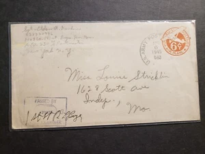 APO 464 ROME, ITALY 1944 Censored WWII Army Cover 36th ENGINEERS APO 790 2 BPO - Picture 1 of 2