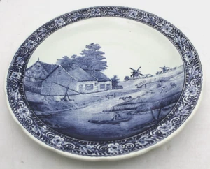 Large Vintage Delft's Charger by Boch With Windmill Scene by J.Sonneville, 15.5" - Picture 1 of 10