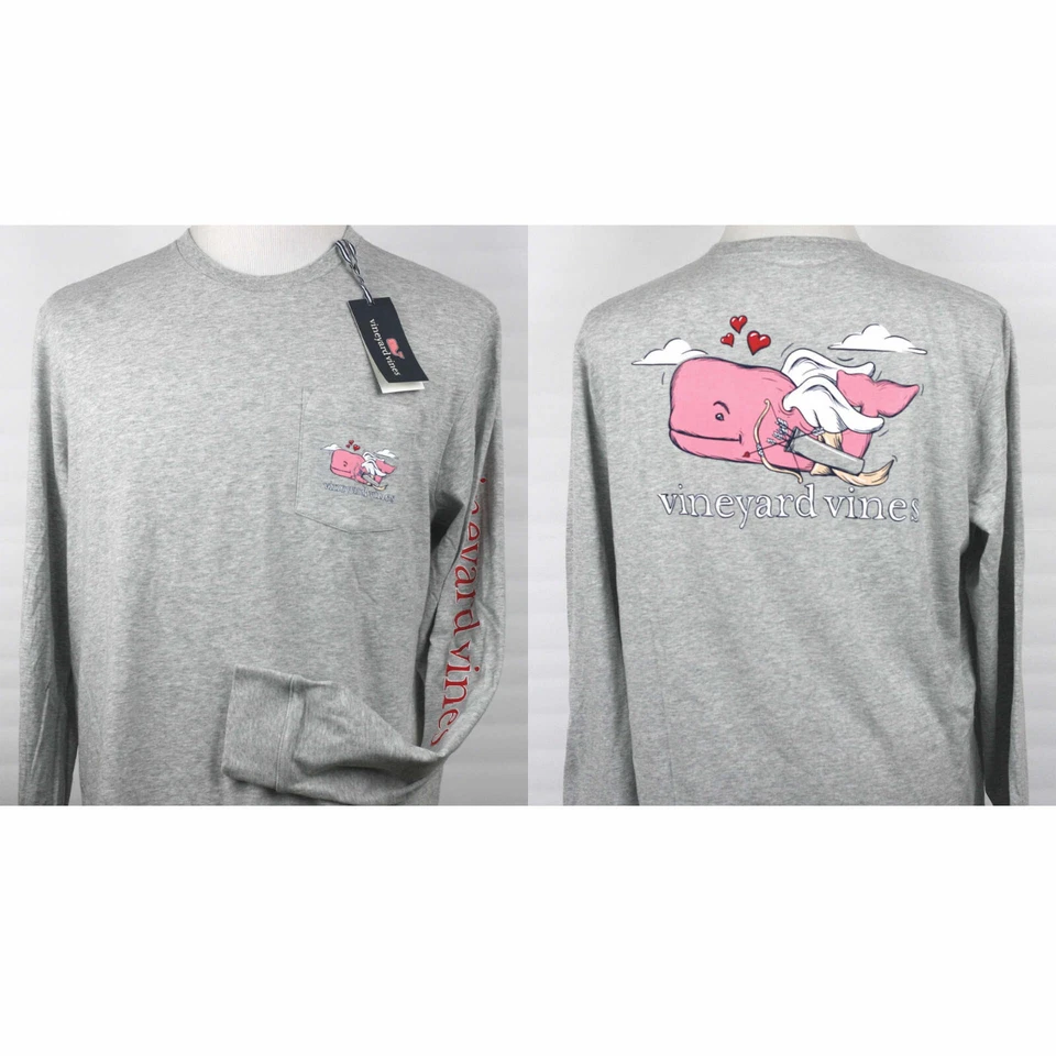 Camiseta Gráfica Vineyard Vines Cuello Redondo Manga Larga Bolsillo S, M, L, XL Foto 1 de 1