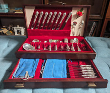 Louis XV by Birks Sterling Silver 925 Cutlery Set & Box (83 Piece Set for 8)