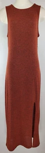 NWT ABOUND Dress - Size L - Dark Orange & Black w/ Slit - Picture 1 of 15