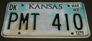 2002 Kansas License Plate PMT 410 Dickinson County Truck Tag - Picture 1 of 2