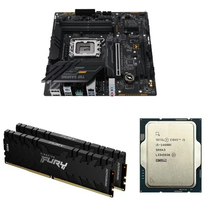 Combo Scheda Madre Asus Tuf b760m / CPU intel i 5 14600k / Ram 32gb Kingston - Immagine 1 di 4