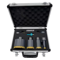 Juego de brocas de núcleo soldado con diamante Bihui en estuche de aluminio 7 piezas Foto 1 de 1