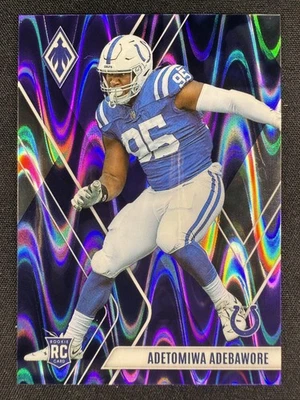 2023 Panini Phoenix #197 Adetomiwa Adebawore Purple Seismic Rookie #/125 - Image 1 of 2