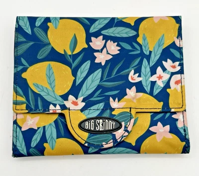 Big Skinny Tri-Fold Slim Wallet Women's Lemon Flower Nylon Microfiber - Image 1 of 4
