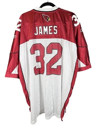 Футболка Arizona Cardinals Jersey Edgerrin James 3XL 56 мужская белая Reebok новая с ценниками - Изображение 1 из 4