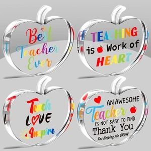 4 Pcs Teacher Appreciation Gifts Bulk Thank You Teacher Desk Gifts Inspiratio... - Picture 1 of 6