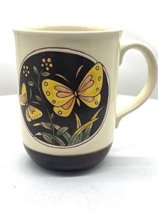 OTAGIRI Coffee Mug Cup Butterfly Flowers-Japan - Picture 1 of 7