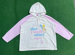 VINTAGE Walt Disney World Girl Sweatshirt XL Pink Tinker Bell Embroidered - Picture 1 of 6