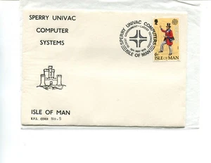 Isle of Man 1979 Sperry Univac computer systems handstamp cover, RPS No 5 - Picture 1 of 1