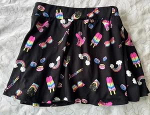 Tweenstyle By Stoopher Size 6 Girls Skort Rainbow Roller Blades Sunglasses Fries - Picture 1 of 4