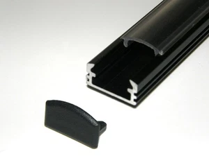 2.5m surface P2 LED profile extrusion channel anodized black,difuser strip light - Picture 1 of 5