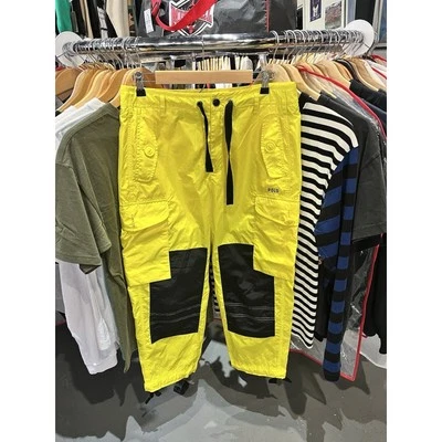 Polo Ralph Lauren Vintage Y2K Yellow Parachute Cargo Pants Japan Size 4 Size 33 - Image 1 of 4