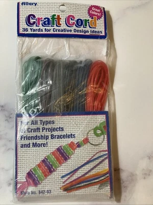 Cordón artesanal Allary 36 yardas paquete de seis colores plástico amistad Foto 1 de 3