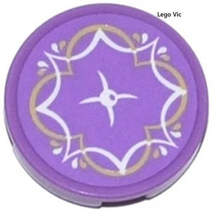 Lego 14769pb099 x2 Tile Md Lavender Sticker Elves 41073 A100 - Bild 1 von 1