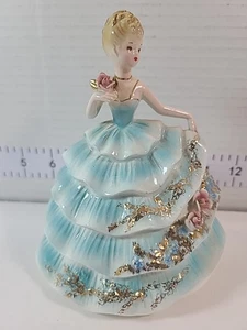 Josef Originals statuina vintage The Prom serie 6" adolescente in abito acqua - Foto 1 di 24