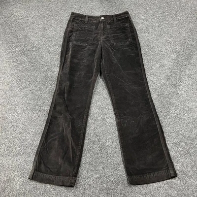 FREE PEOPLE High Time Velvet Kick Flare Pants Women's Size 10 Black - Image 1 of 4