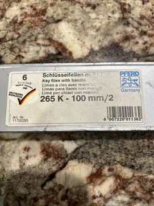 PFERD 4" Key File Case, Wooden Handles - 6 Pieces - Picture 1 of 3