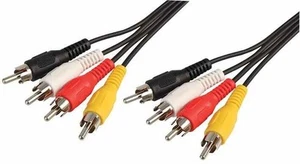 PRO SIGNAL - Kabel Phono (RCA) Male ke Male 4x, 1.2m Hitam - Picture 1 of 1