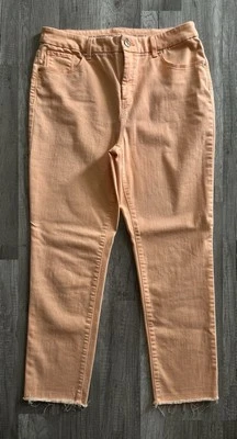 Chico's Pants Jeans So Slimming Girlfriend Slim Leg Ankle Peach Stretch Size 8R - Image 1 of 4