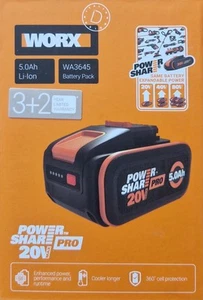 Original WORX WA3645 PowerShare Pro Akku 20V - 5,0 Ah Li-Ion, mit LED-Anzeige - Bild 1 von 1