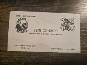 The Cramps Visitenkarte von 1976 extrem selten Rarität New York - Bild 1 von 4