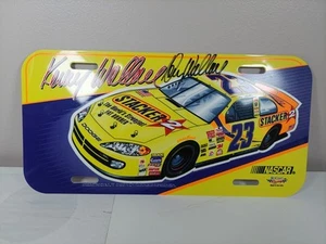 Kenny Wallace #23 Stacker NASCAR Plastic License Plate Autographed - Picture 1 of 2