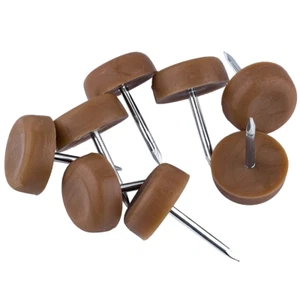Furniture Feet Glider Chair Table Leg Protector 3/4"x1/4" in Brown 20 pieces - Picture 1 of 8