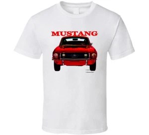 67 Gt Fastback 2 Sided Front & Rear Muscle Stang Red Ponycar Gift T Shirt - Picture 1 of 4