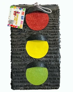 Semaforo Alto 20" Pinata Rosso Giallo Verde Semaforo Segnale Stop Buon Compleanno Pi - Foto 1 di 1