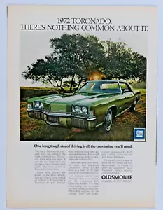 1972 Oldsmobile Toronado Vintage Green Original Print Ad-Green-8.5 x 11" - Picture 1 of 6